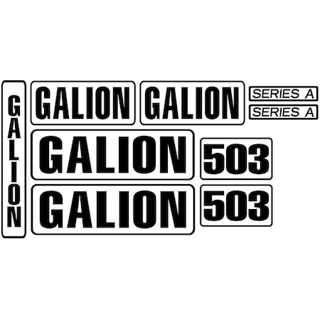 Aftermarket New Decal Set for Galion Model 503 Series A Machines MAE30-0220